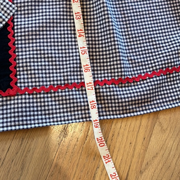 Vintage key to my heart gingham Rick rack apron kitchen game costume apron love - Picture 12 of 13